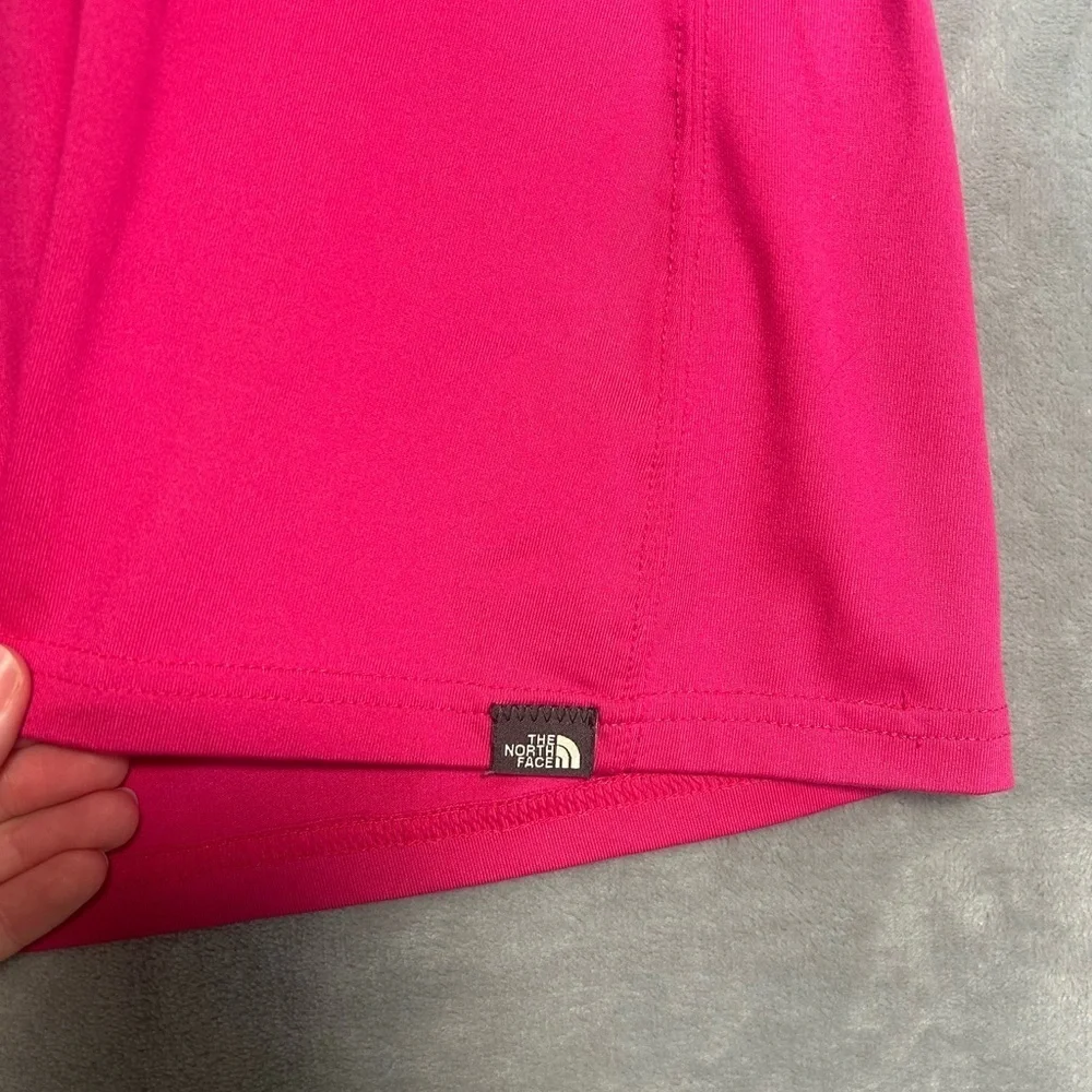 North Face Vapor Wick Cap Sleeve Athletic Top Women’s Large Pink Floral - Picture 6 of 8